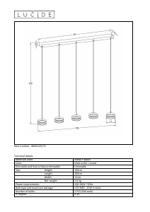 Kullanım kılavuzu Lucide 48451/25/72 Enia led Lamba