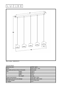 Hướng dẫn sử dụng Lucide 48452/25/12 Shana led Đèn