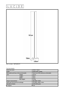 Kasutusjuhend Lucide 48750/30/72 Sytze Lamp