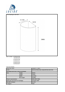 Manuale Lucide 61250/14/36 Coral Lampada