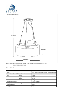 Mode d’emploi Lucide 61452/40/30 Coral Lampe