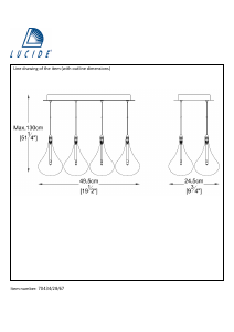 Mode d’emploi Lucide 70434/28/67 Tears Lampe