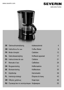 Manual de uso Severin KA 4487 Máquina de café