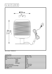 Hướng dẫn sử dụng Lucide 70583/01/11 Eryn Đèn