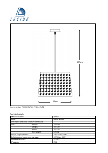 Руководство Lucide 72302/35/30 Waffle Светильник