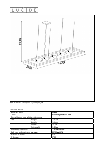 Kasutusjuhend Lucide 73403/05/15 Thor Lamp