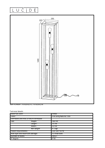 Hướng dẫn sử dụng Lucide 73702/03/18 Thor Đèn