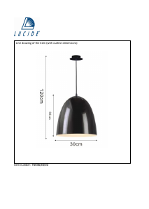 Посібник Lucide 76456/30/30 Loko Лампа