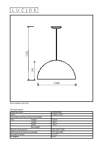 Brugsanvisning Lucide 76461/40/36 Zifron Lampe