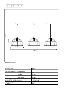 Bruksanvisning Lucide 76464/03/30 Dikra Lampa