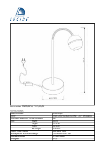 Hướng dẫn sử dụng Lucide 77675/05/30 Binari Đèn