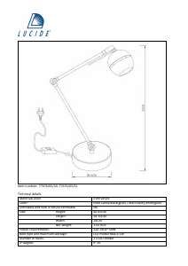 Manual Lucide 77676/05/31 Binari Lampă