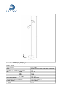 Brugsanvisning Lucide 77775/10/30 Binari Lampe