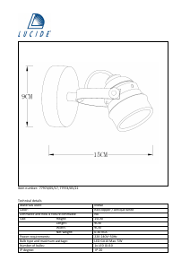 Manual Lucide 77974/05/21 Cigal Lampă