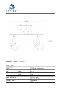 Hướng dẫn sử dụng Lucide 77974/10/21 Cigal Đèn