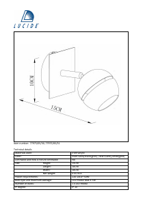 Hướng dẫn sử dụng Lucide 77975/05/30 Binari Đèn