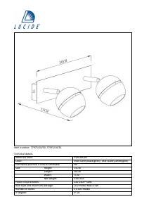 Hướng dẫn sử dụng Lucide 77975/10/31 Binari Đèn