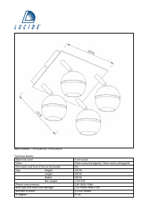 Manual de uso Lucide 77975/20/30 Binari Lámpara