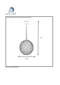 Руководство Lucide 78361/01/21 Fez Светильник