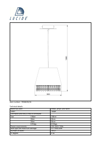 Руководство Lucide 78368/30/41 Dolti Светильник