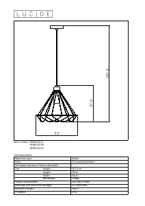 Kasutusjuhend Lucide 78385/32/11 Kyara Lamp