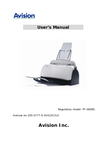 Manual Avision AV122C2 Scanner