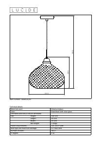 Bruksanvisning Lucide 78389/29/63 Gerben Lampa