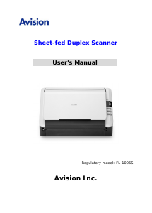 Handleiding Avision AV176+ Scanner