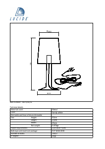 Kasutusjuhend Lucide 78575/50/31 Louis Lamp