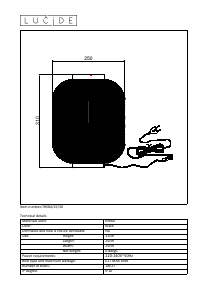 Manual Lucide 78584/25/30 Tahar Lampă