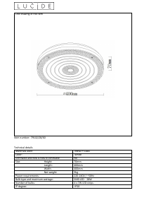 Mode d’emploi Lucide 79102/28/60 Vivi Lampe