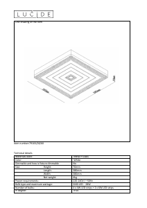 Manual Lucide 79103/28/60 Vivi Candeeiro