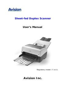 Manual Avision AV320D2+ Scanner