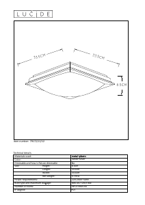 Mode d’emploi Lucide 79172/12/12 Gently Lampe