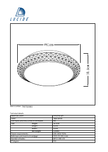 Mode d’emploi Lucide 79175/24/61 Betrano Lampe