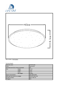 Manual Lucide 79176/24/61 Twinka Lampă