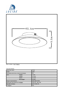 Manuale Lucide 79177/06/01 Foskal Lampada