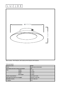 Instrukcja Lucide 79177/06/30 Foskal Lampa