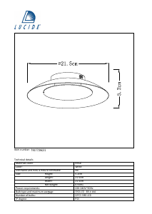 Manual Lucide 79177/06/31 Foskal Lamp