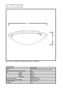 Instrukcja Lucide 79178/08/72 Rune Lampa