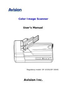 Manual Avision AV620N Scanner