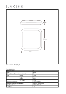 Manual Lucide 79193/24/31 Tisis led Lampă