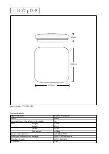 Manual Lucide 79198/32/61 Otis Lampă