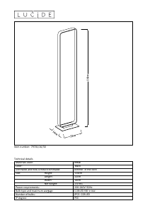 Hướng dẫn sử dụng Lucide 79701/16/30 Mika Đèn