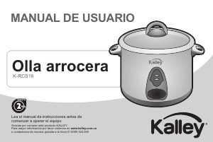 Manual de uso Kalley K-RCS18 Arrocera