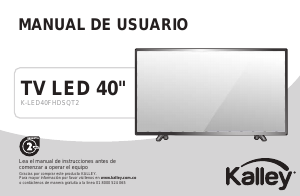 Manual de uso Kalley K-LED40FHDSQT2 Televisor de LED