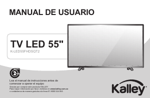 Manual de uso Kalley K-LED55FHDSQT2 Televisor de LED