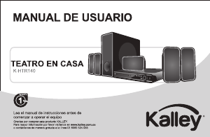 Manual de uso Kalley K-HTR140 Sistema de home cinema