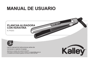 Manual de uso Kalley K-PABI5 Plancha de pelo