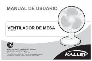 Manual de uso Kalley K-VM12B Ventilador